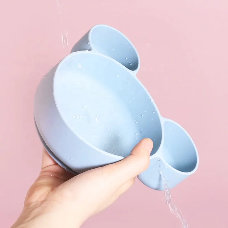 Wellfine New Design Food Grade Baby Plates and Bowls Kids Dining Feeding Bowl Custom Silicone Baby Suction bowl