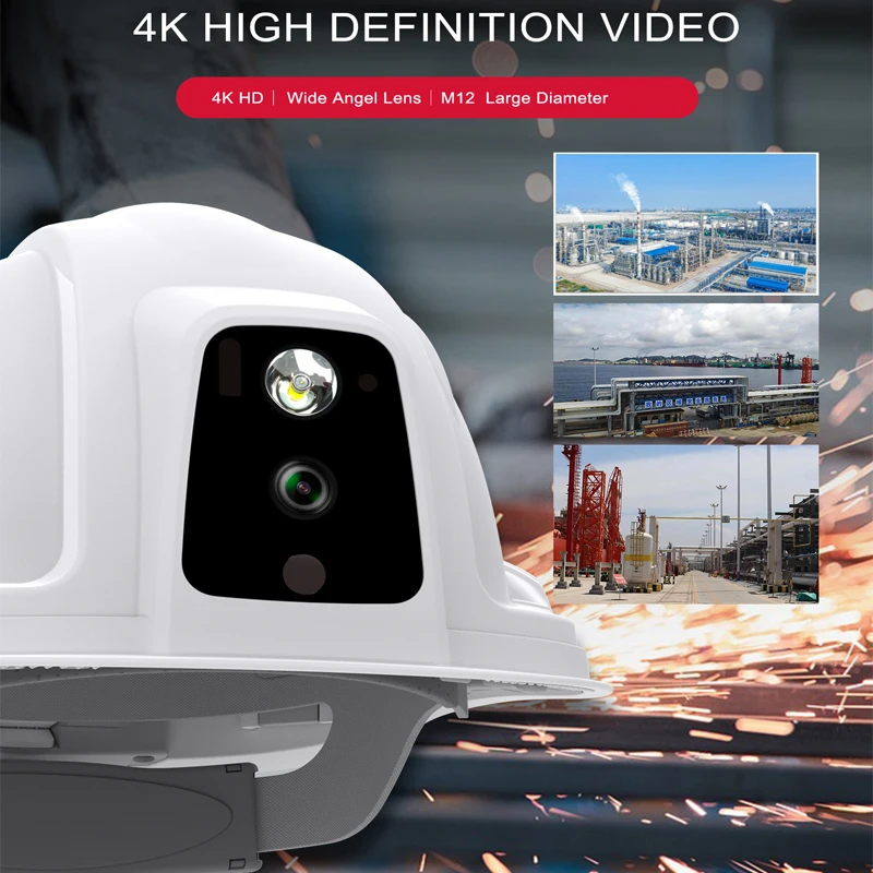 WIFI GPS voice intercom 1080P 4g live streaming helmet camera hard hat
