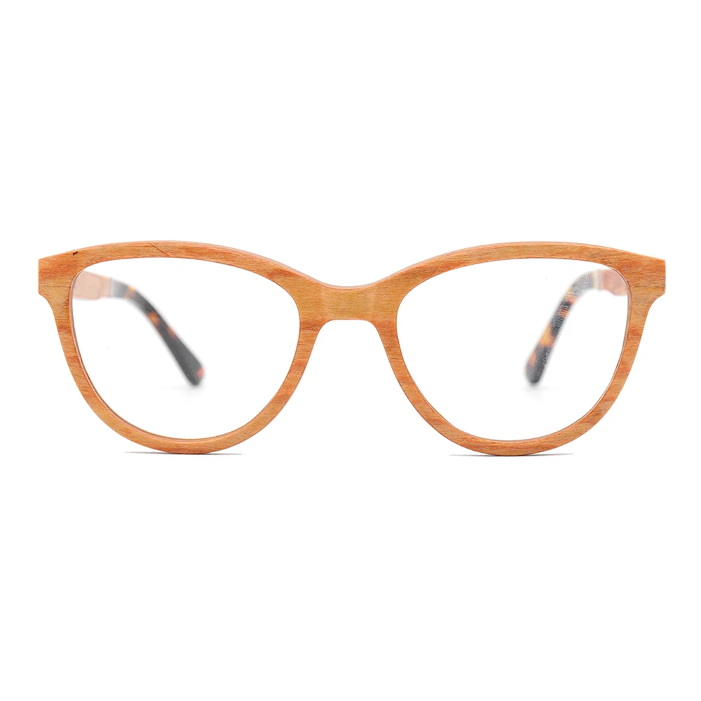 Factory direct veneer wooden blue light lenses glasses,recycled eco-friendly cheap manufacturer china spectacles frame