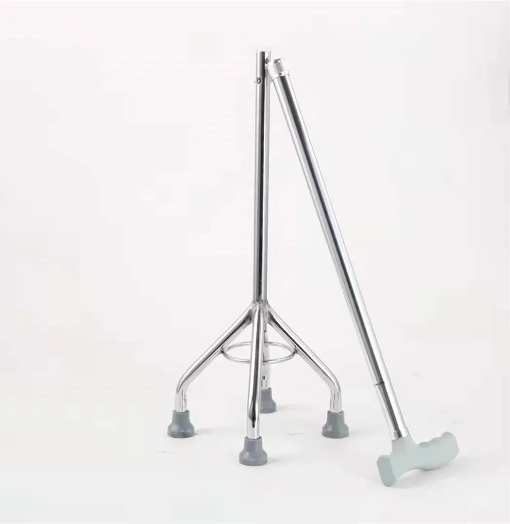 Elderly Walking Stick Telescopic Aluminum Alloy Four-legged Crutches For Non-slip Cane Adjustable Multifunctional Walker