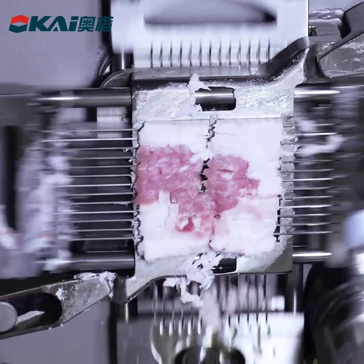 Full-automatic cold fresh meat cutting machine /chicken and frozen meat dicer machine sales