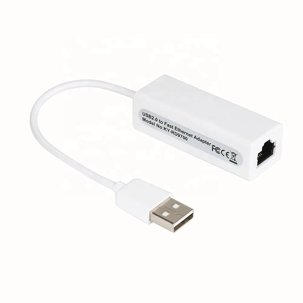 USB Ethernet Cable Converter USB 2.0 To 10/100 Network Lan RJ45 Female Port Wired Adapter