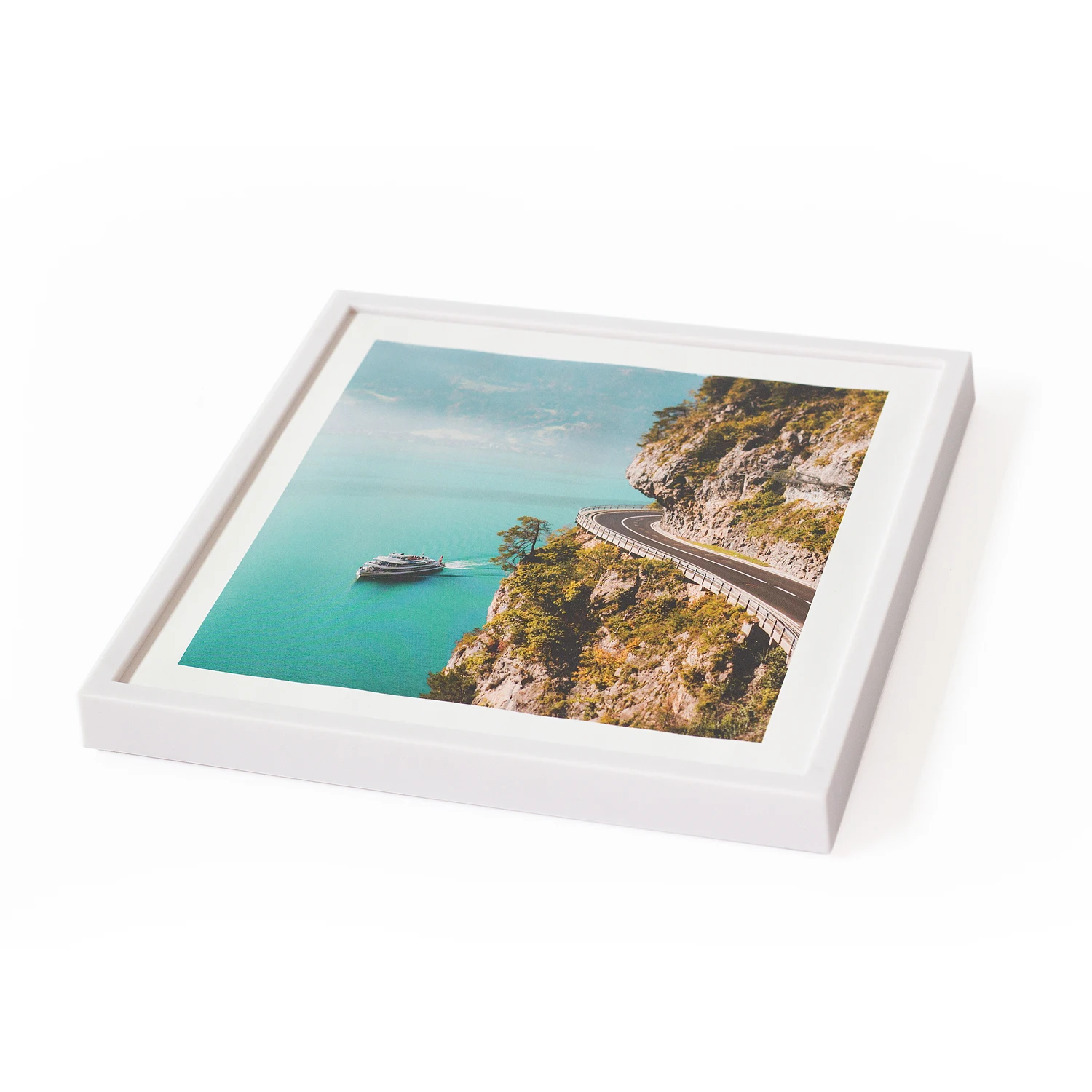 2023 Best Selling Australia Style 8*8 Inch White Plastic Photo Frame Wall Art Plastic tile Square Plastic Photo Tiles