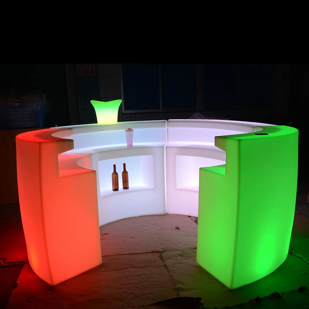 design mini hotel bar counter /hookah bar furniture lounge,luxury LED bar table, Illuminated fantastic bar counter stools