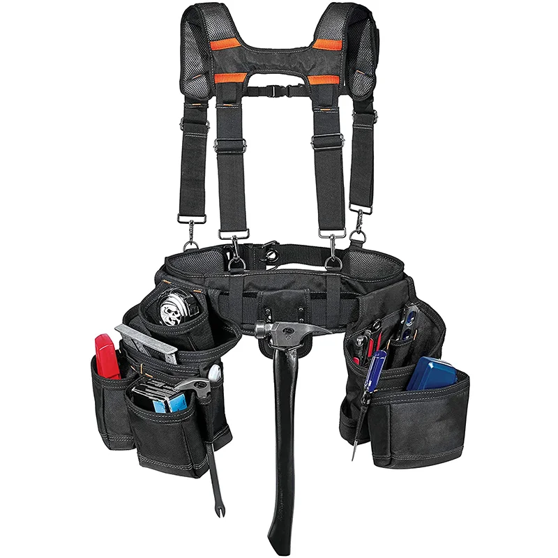 Сверхмощный ремень для инструмента 1680/600 денье из полиэстера с логотипом на заказ фартук плотника регулируемые сумки хранения подтяжками