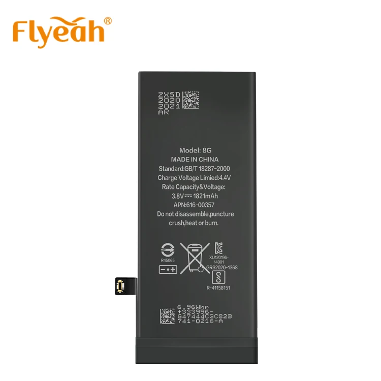 Wholesale Flyeah high capacity 2000mAh(7.75Wh) battery for iphone 8g cell phone battery