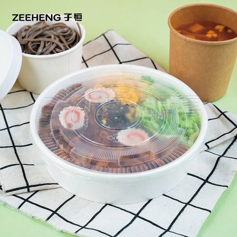 Food grade waterproof disposable unique salad bowl glass for takeaway food