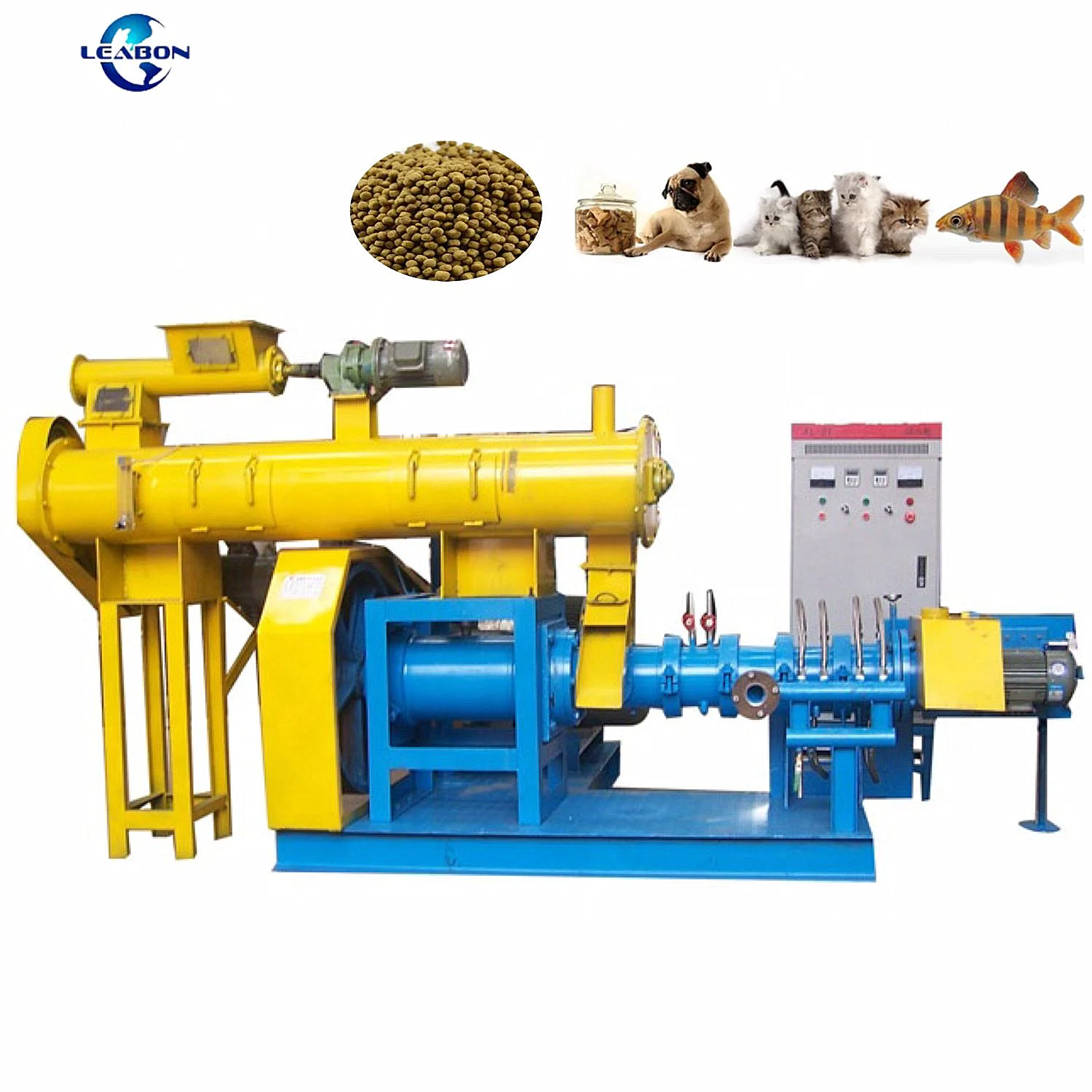 Pet Food Extruder Corn Grass Feed Pelleting Fish Feed Making Machine