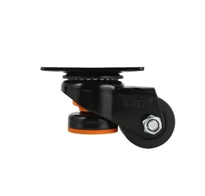 max moving load 380kg swivel plate  2 inch dual wheel low profile leveling feet heavy duty castor