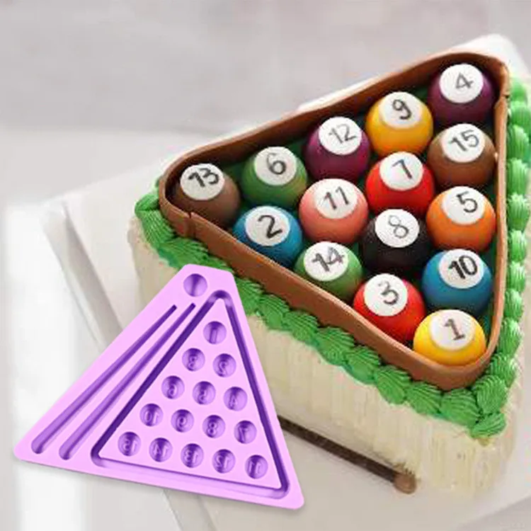 Y3296 MINI Creative Billiard Chocolate Candy Silicone Mold Fondant Mold for DIY Handmade candy chocolate mold