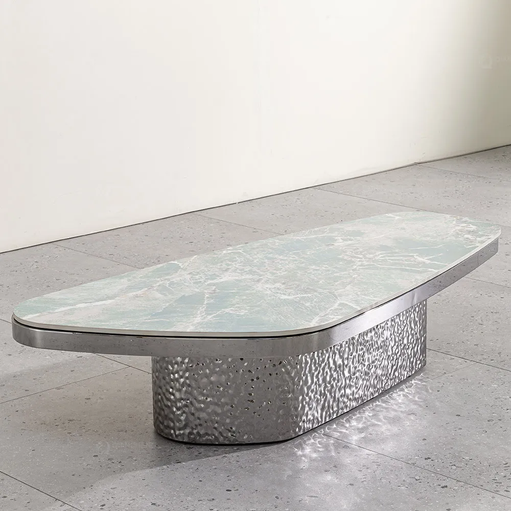 Marble Combination Tea Table Home High-end Villa Italian Light Luxury Special-shaped Tea Edge Several Luxury Stone Tea Table