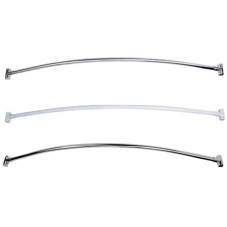 Shower Curtain Rod Adjustable Shower Rod 42 to 72 Inches Rustproof Stainless Steel Curtain Rod for Bathroom Fitting Room