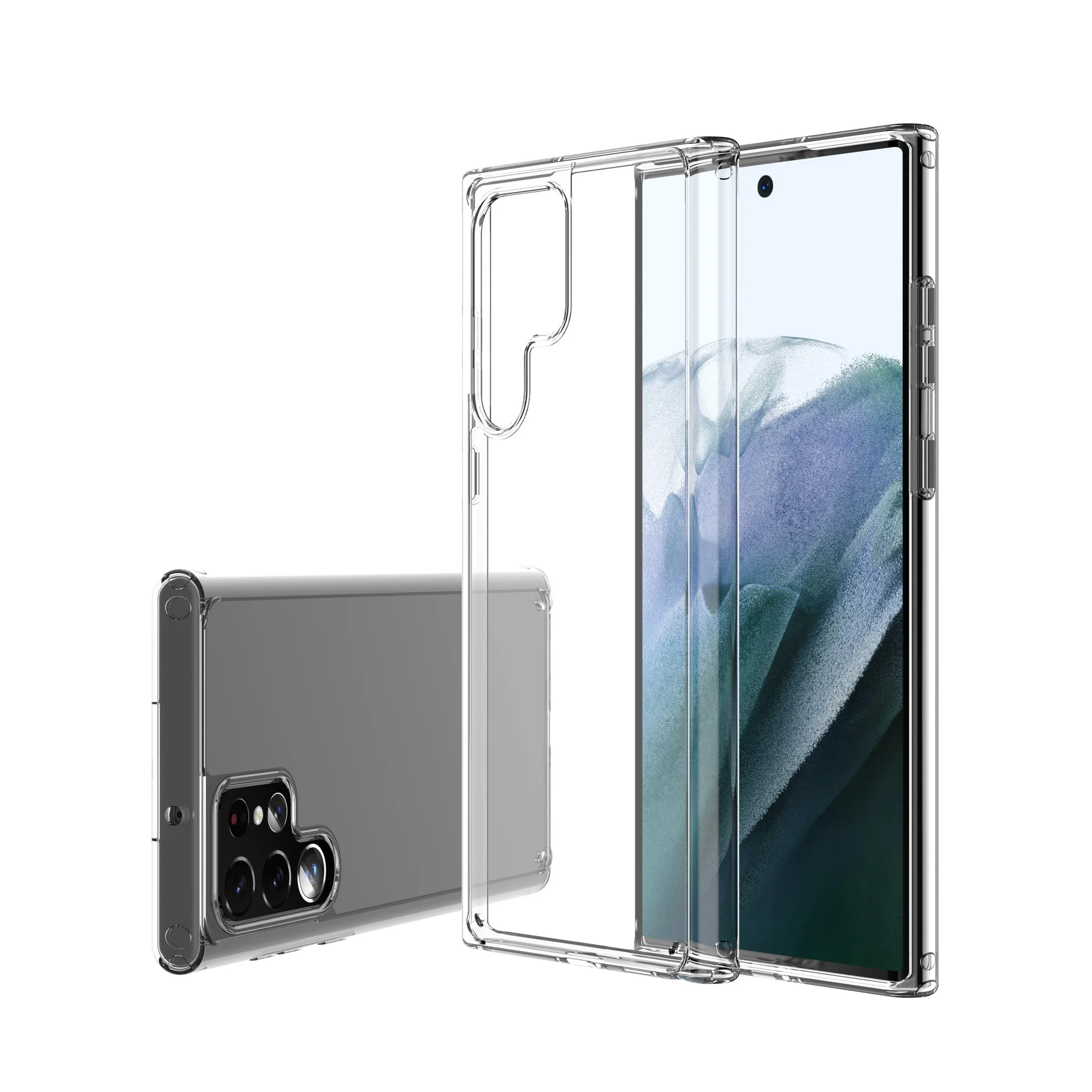 Clear Transparent  TPU Mobile Shockproof Cover Phone Bags Case For Samsung S21 S22  S23 s23 Ultra