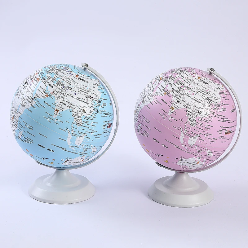 Wholesale Customize Pink blue  Earth Globe Table Lamp Modern Lighted Desk Globe Home Decoration toys