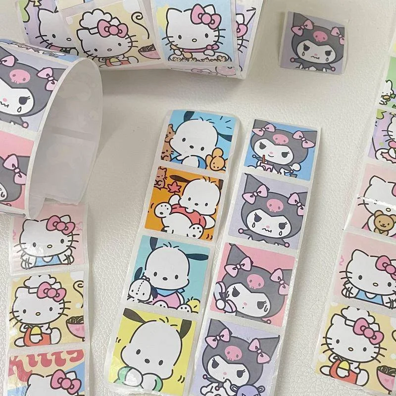 Animal Stickers Creative School Supplies Reward Cute Sticker 2.5cm Circle Kids Toy Sticker