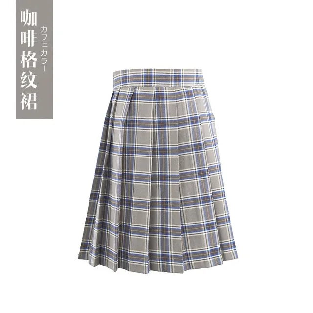 OEM Service Korean Fashion School Uniform School Skirt Pleated Japanese Skirt High Waist Plaid Short Girls Skirts