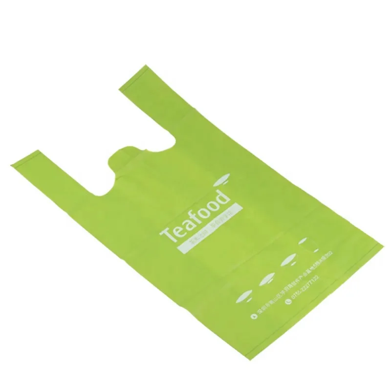 Hot Sale Customized Unique Design Wholesale Biodegradable T-shirt Plastic Shopping Bag / Food Waste Bag