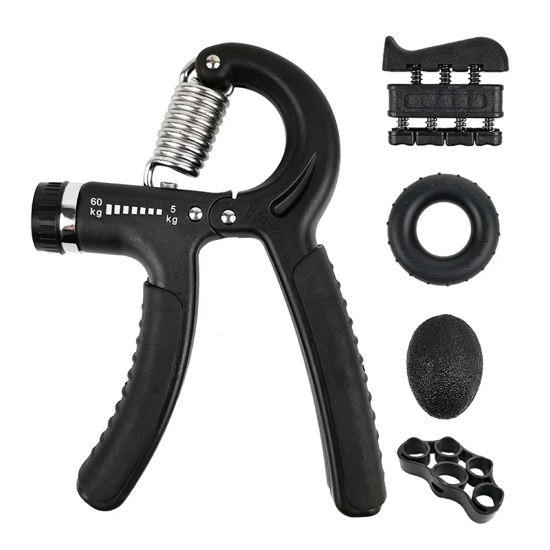 Hand Grip Strengthener Workout Kit With Resistance Hand Gripper Finger Exerciser Finger Stretcher Grip Ring & Ball