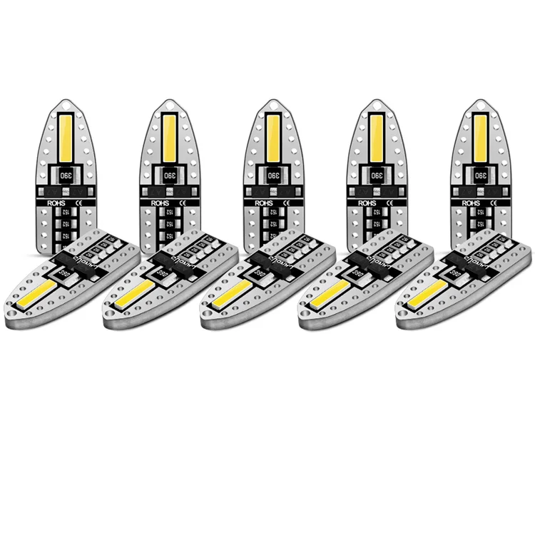 
 Лучшие Автомобильные светодиодные лампы canbus 12 в 24 В, янтарно-белые, красные, rgb, с клиновидным цоколем t10 168 194 w5w csp 3030 3020  