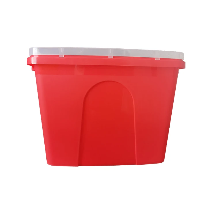 Factory wholesale 3L-30L Medical waste square sharp tool box Push cover clamshell sharp tool box waste needle storage box