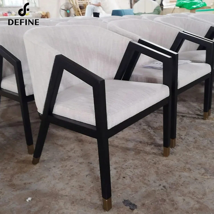 Unique Design Wholesale Modern Armrest Fabric Restaurant Dining Room Chair For Hotel