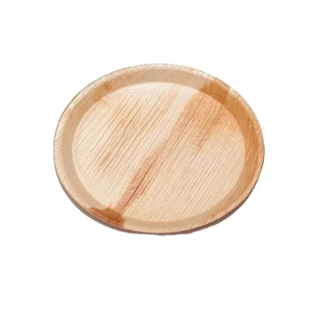 
Areca palm leaf disposable square plates bowl tray compartment Tableware areca nut Round Deep 10*10 Size 