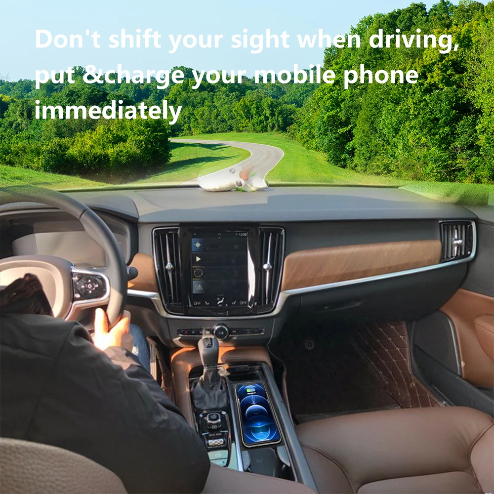 for Volvo 15-21 XC90 V90 s90 xc60 v60 s60 car wireless charger phone