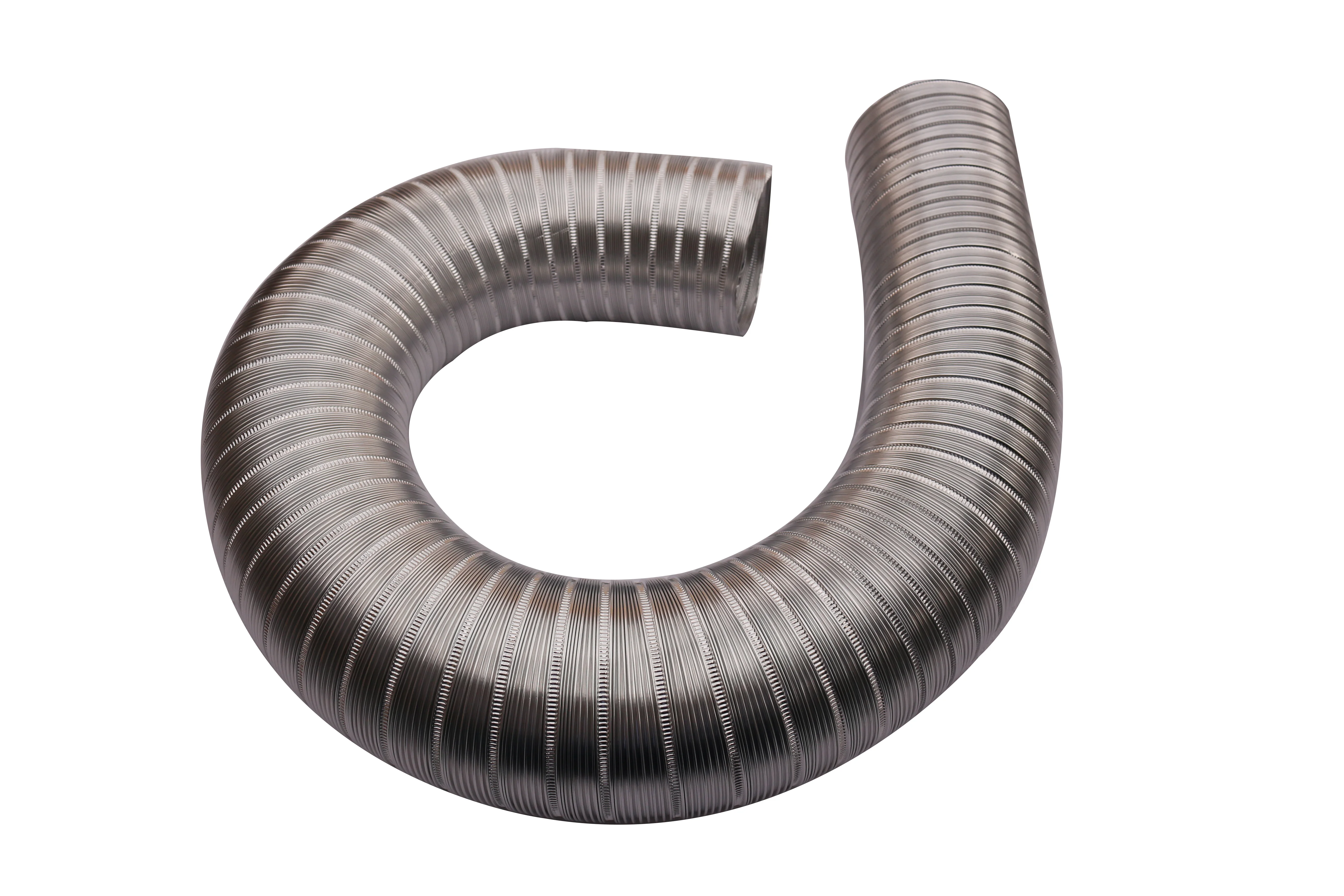 OEM Design Semi-rigid Stainless Steel Flexible Duct For Air Conditioning Ventilalator Duct