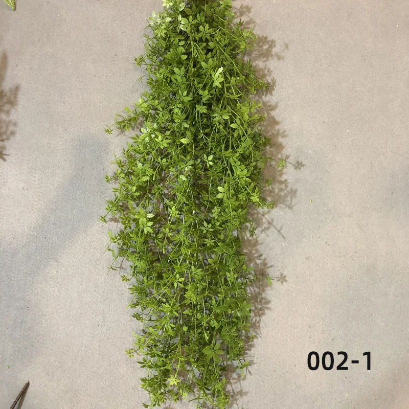 Decorative Plastic Tropical Style Green Wall Simulation Grass Greenery Hanging Leaf Wall Covering Artificial Plants
