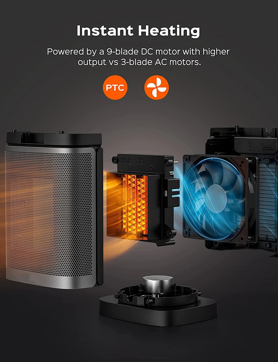 Portable Small Winter Warm Indoor Room Desktop Space Fan Electric Heaters For Homes