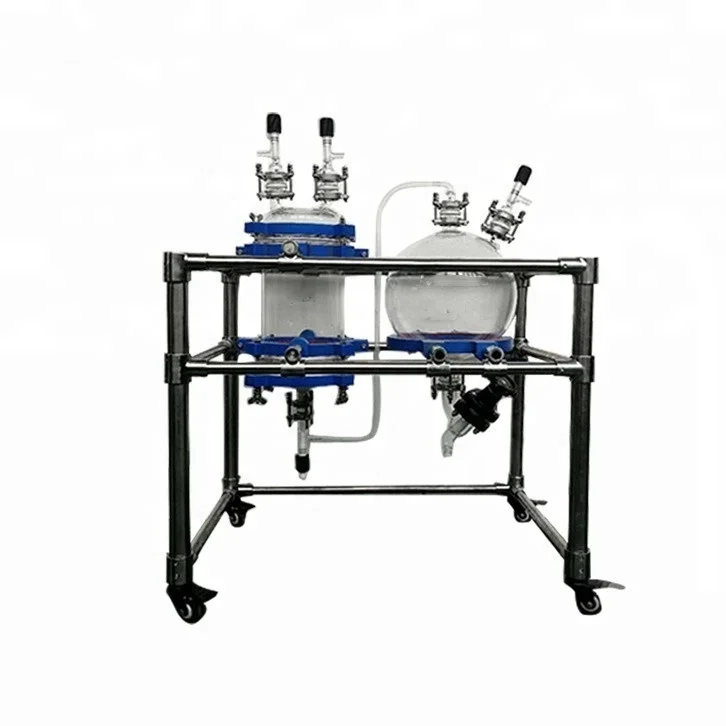 Manufacture Double Layer 200 Liter Glass Reactor 200l Chemical  Double Layer 200 Liter Glass Reactor