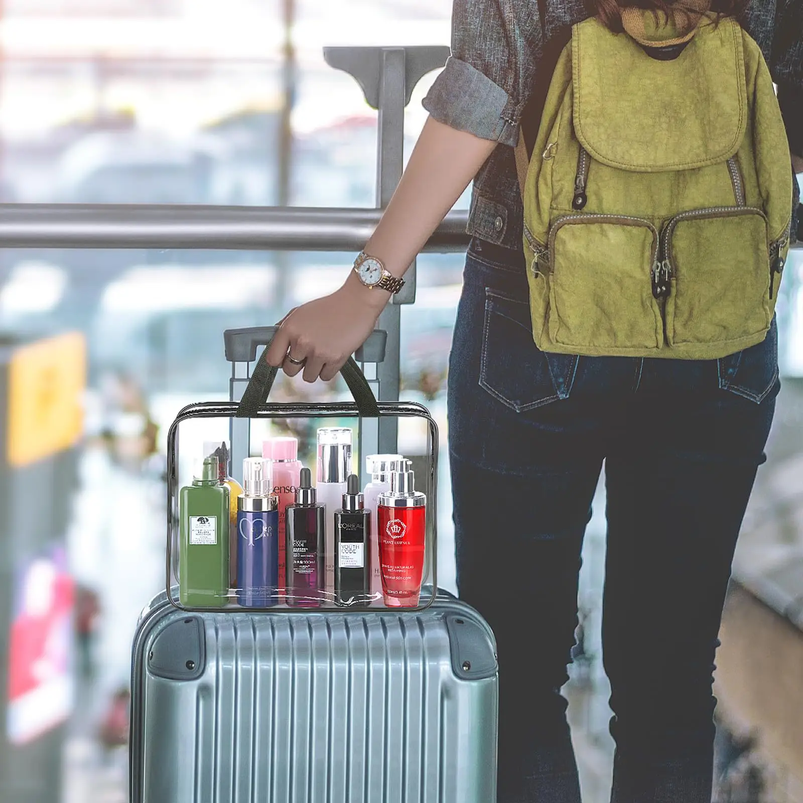 Customized Clear Wash Toiletry Zipper Makeup Bag Transparent Pvc Cosmetic Bags Pvc Make Up Bag