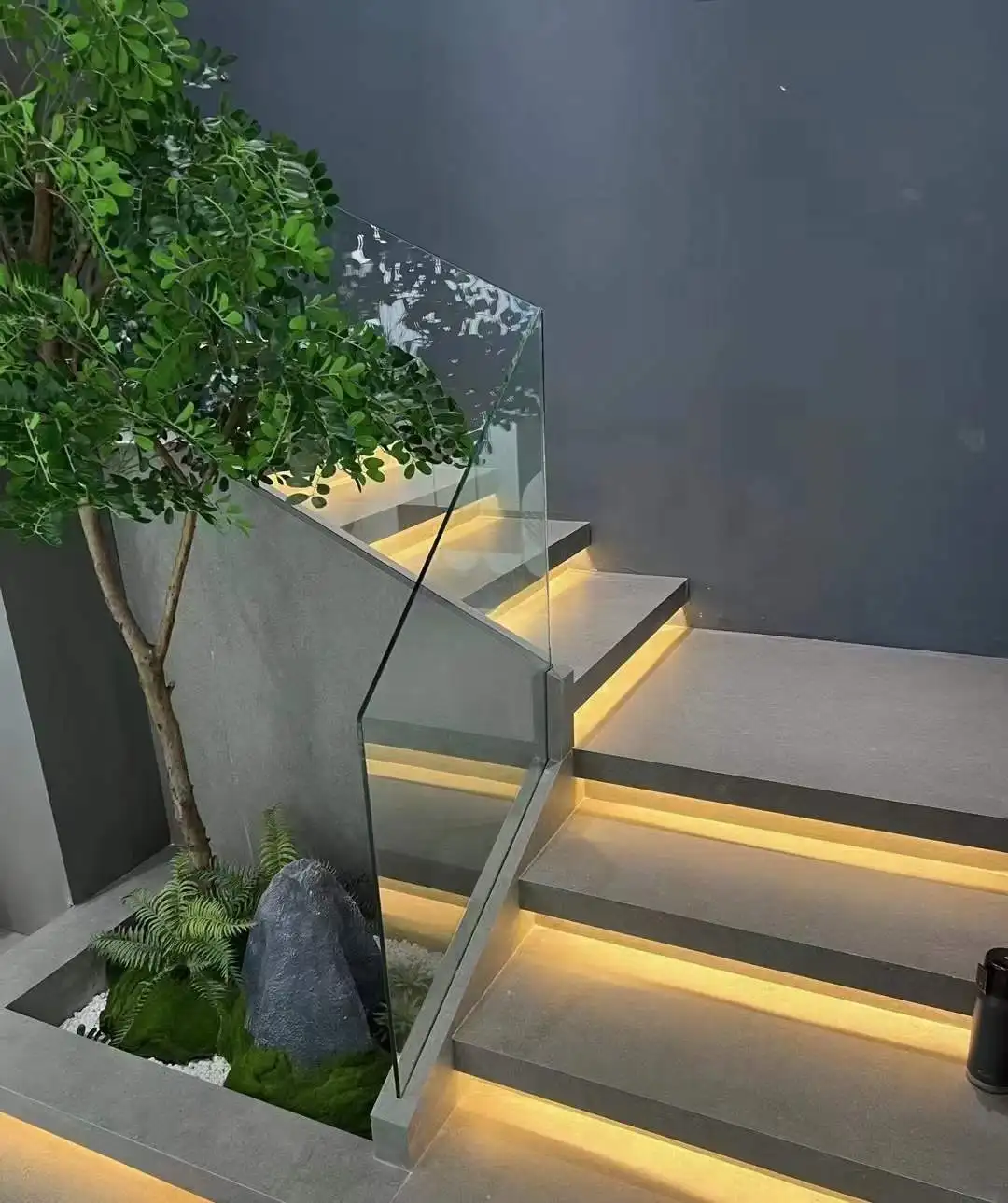 High Quality Modern Sintered Stone Marble Stair Case Steps Tread And Riser