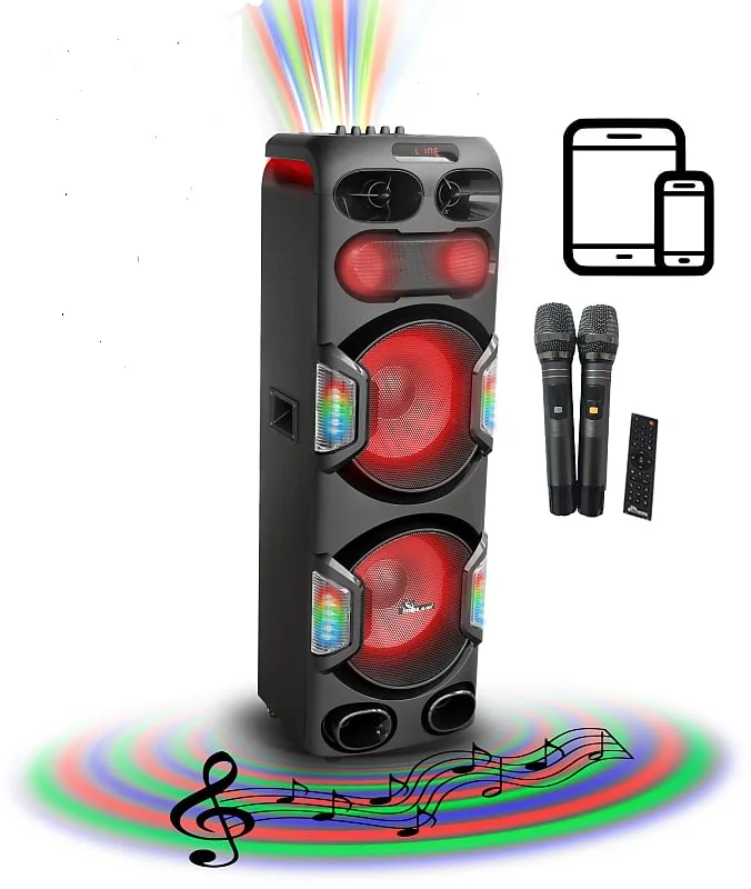 Manufacturer 15 inch outdoor portable big power rechargeable dual/double party subwoofer BT speakers