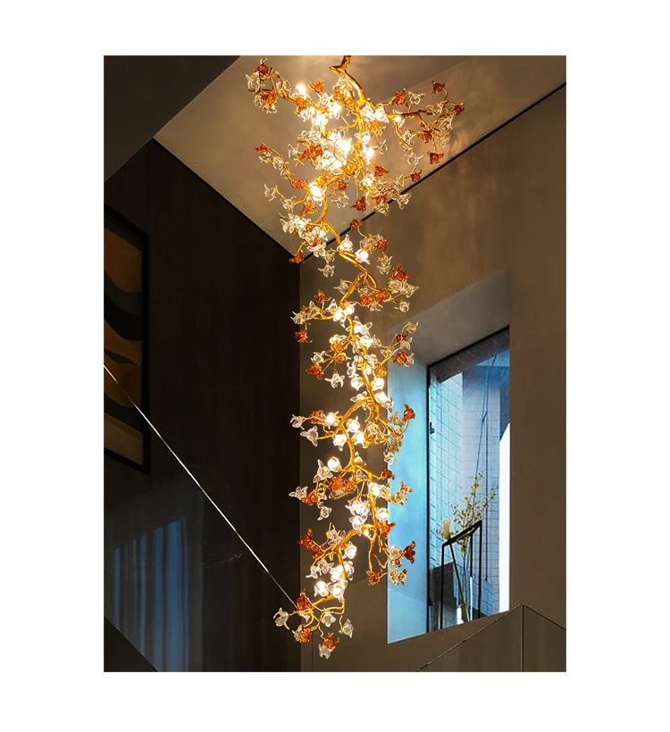 New Project Decoration Lighting For Hall Hotel Lobby Bespoke Clear Glass Chandelier
