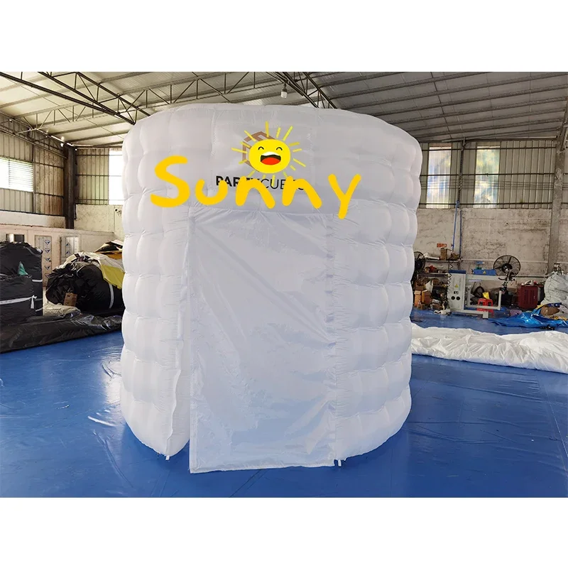 Custom white Inflatable Photobooth Enclosure  Inflatable Led 360 Photo Booth Enclosure for Birthday Party