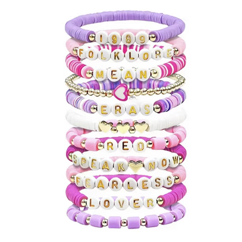 OEM Customize Music Inspired Bracelets wholesale Polymer Clay Friendship  band Bracelets