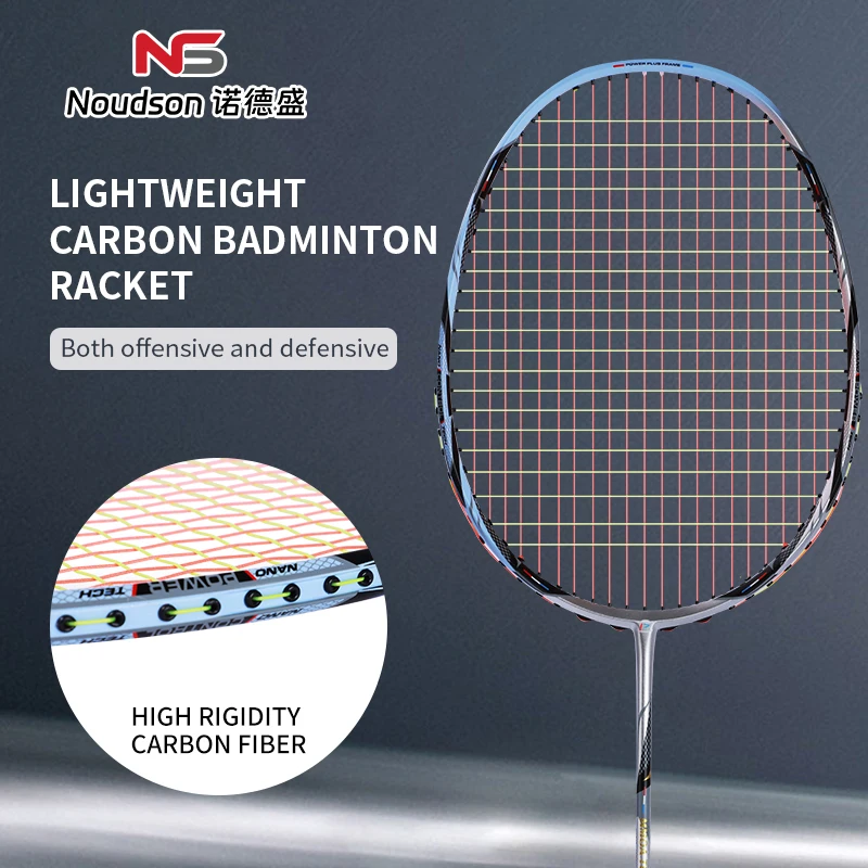 Badminton Racket Wholesale custom Carbon Fiber for Professional Full Carbon with Wood Handle badminton racket