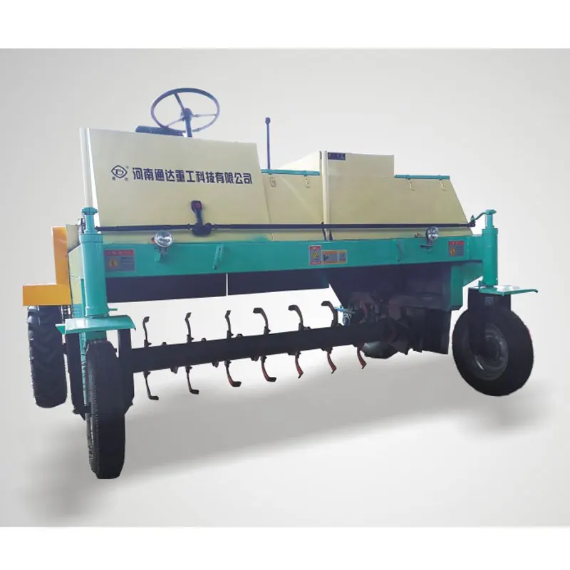 Rapid Selfpropelled Small Composting Equipment Organic Fertilizer the Soil Pto Driven Compost Turner Machine