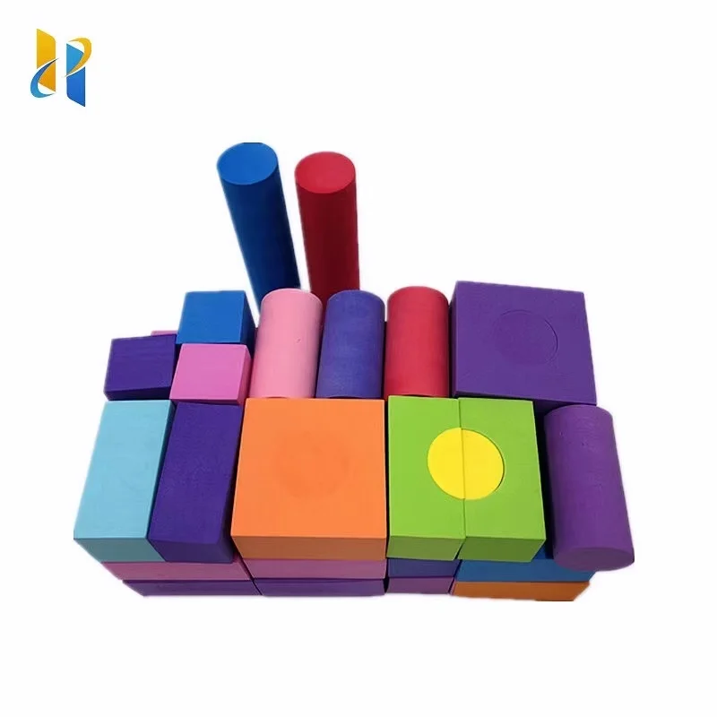 HYH Factory Custom Baby Diy EVA Building Block Toy Large Particle Soft Foam Building Block Odor Free Building Block Model