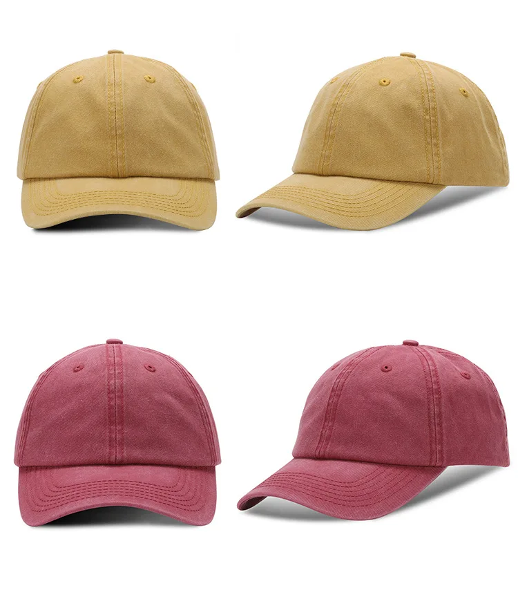 Custom Design Washed Blank Gorras Hats Curved Brim Snapback Unisex Sports Dad Baseball Cap Worn Out