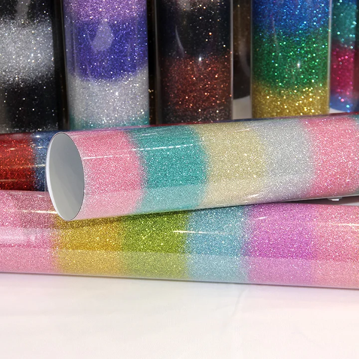 Rainbow Glitter Heat Transfer Vinyl For Cutter