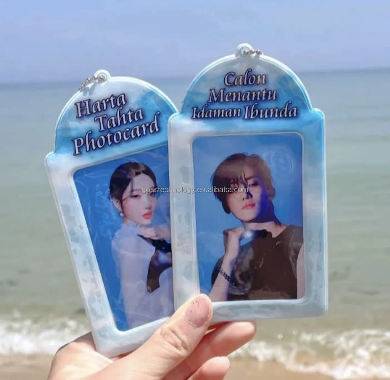 Kpop supplier wholesale photo magnetic card keychain holder custom design kpop PVC photocard holder