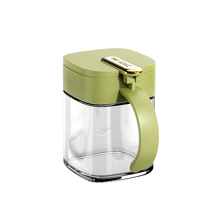Hot Selling Seasoning Jar Kitchen Glass Spice Storage Jar Glass Spice Bottle with Spoon