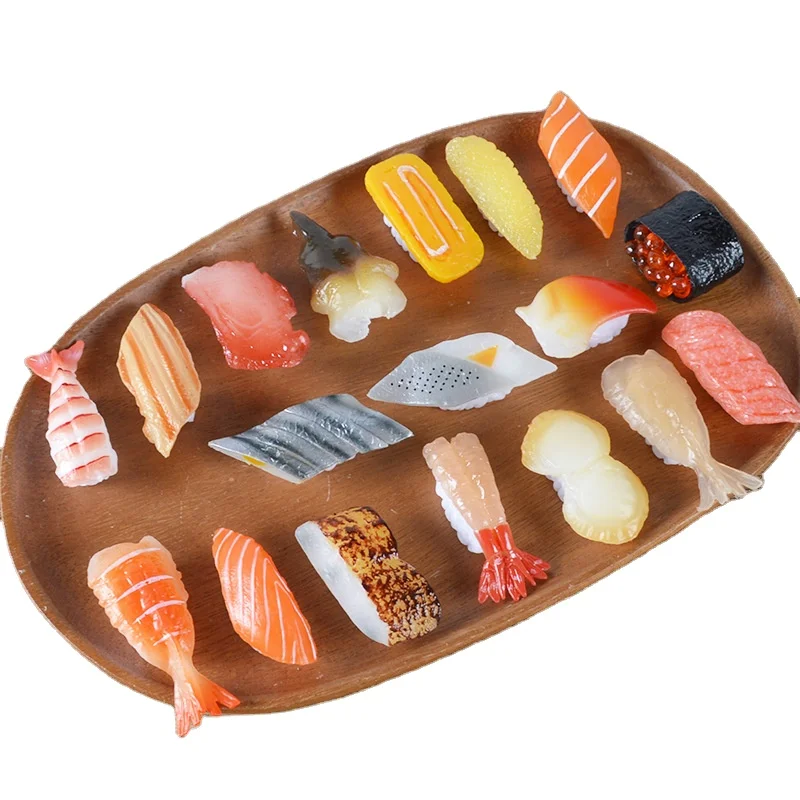 realistic lifelike fake Japanese rice ball salmon sushi model for display decoration