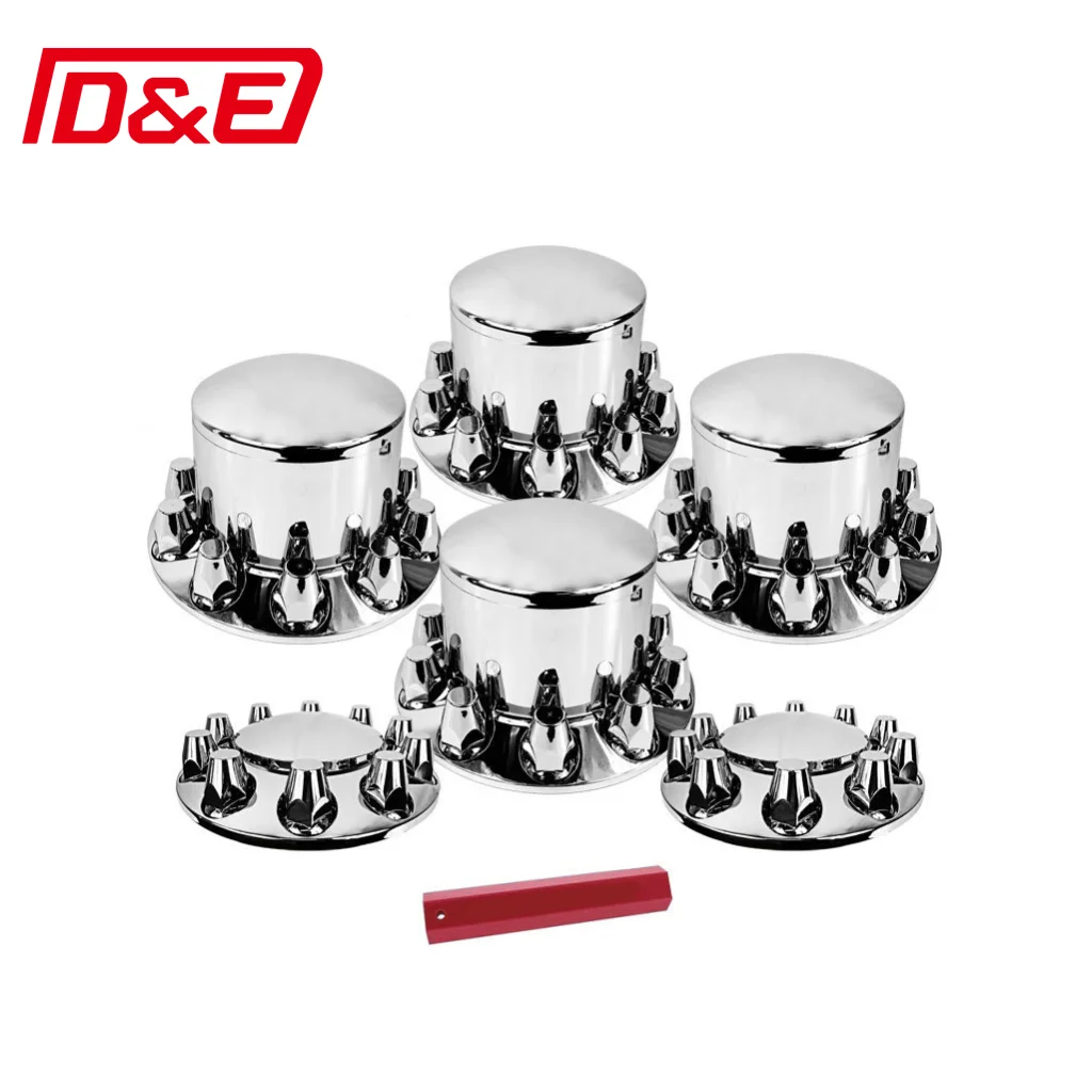 Хит продаж размер 22 5 PCD 285 75 универсальные крышки заднего колеса из АБС-хрома с купольной втулкой для американских грузовиков