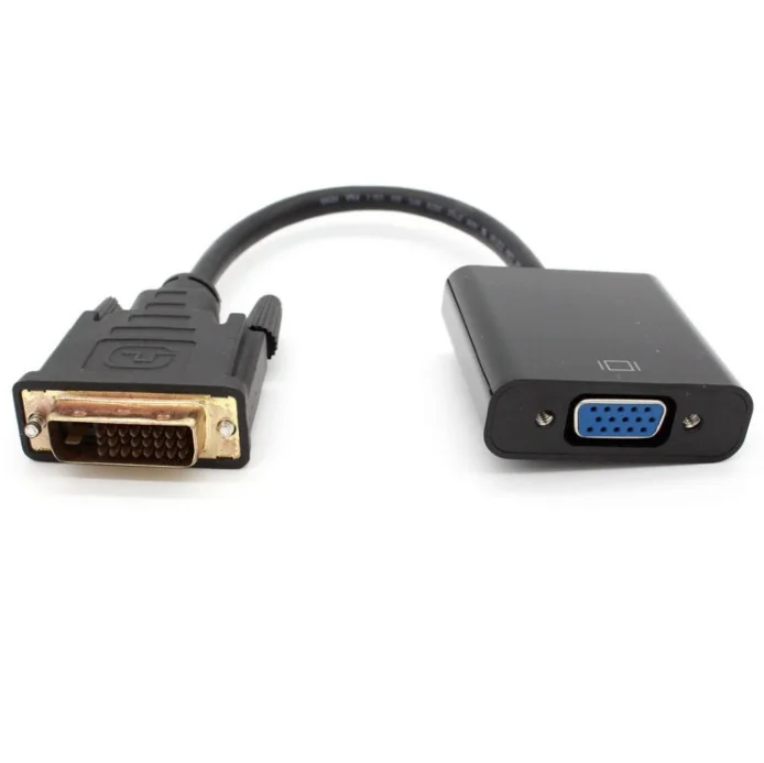 DVI to VGA Adapter 1080p Active DVI-D to VGA Adapter Converter 24+1 Male to Female Adapter Cable For PC