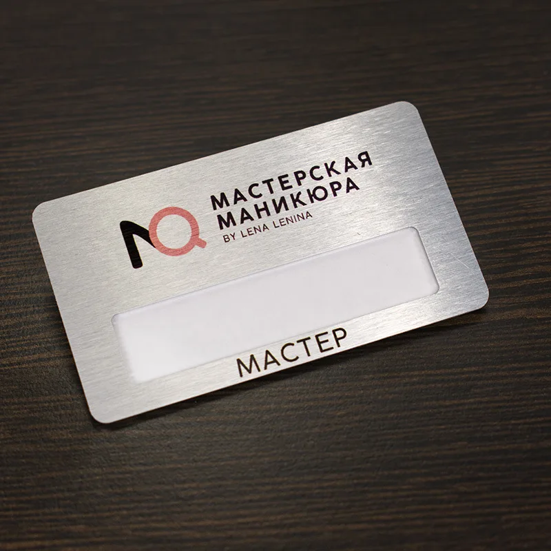 Matte Black Luxurious Finish Blank Metal Business Cards For Laser Engraving