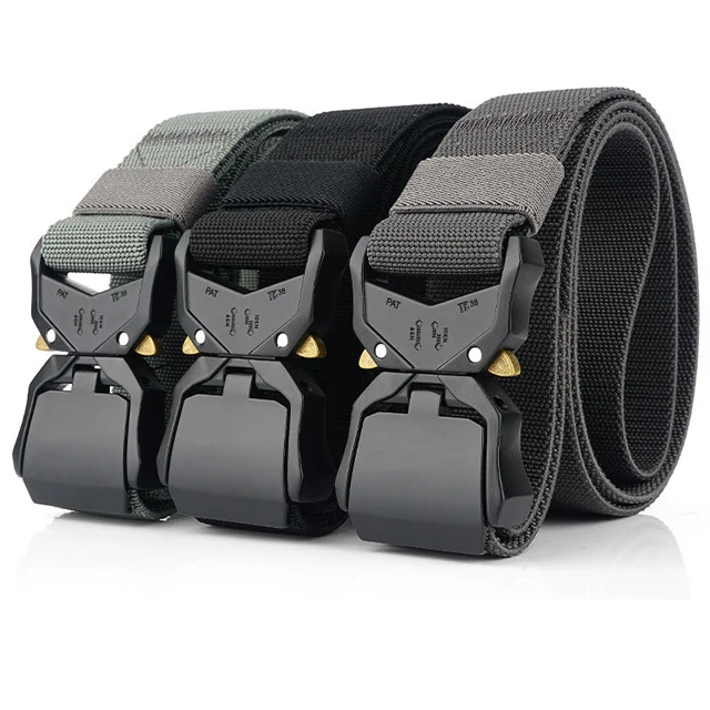 JUKMO, тактический ремень для пеших прогулок, 1,5 нейлоновый ремень для работы с высокой грузоподъемностью, быстросъемная пряжка