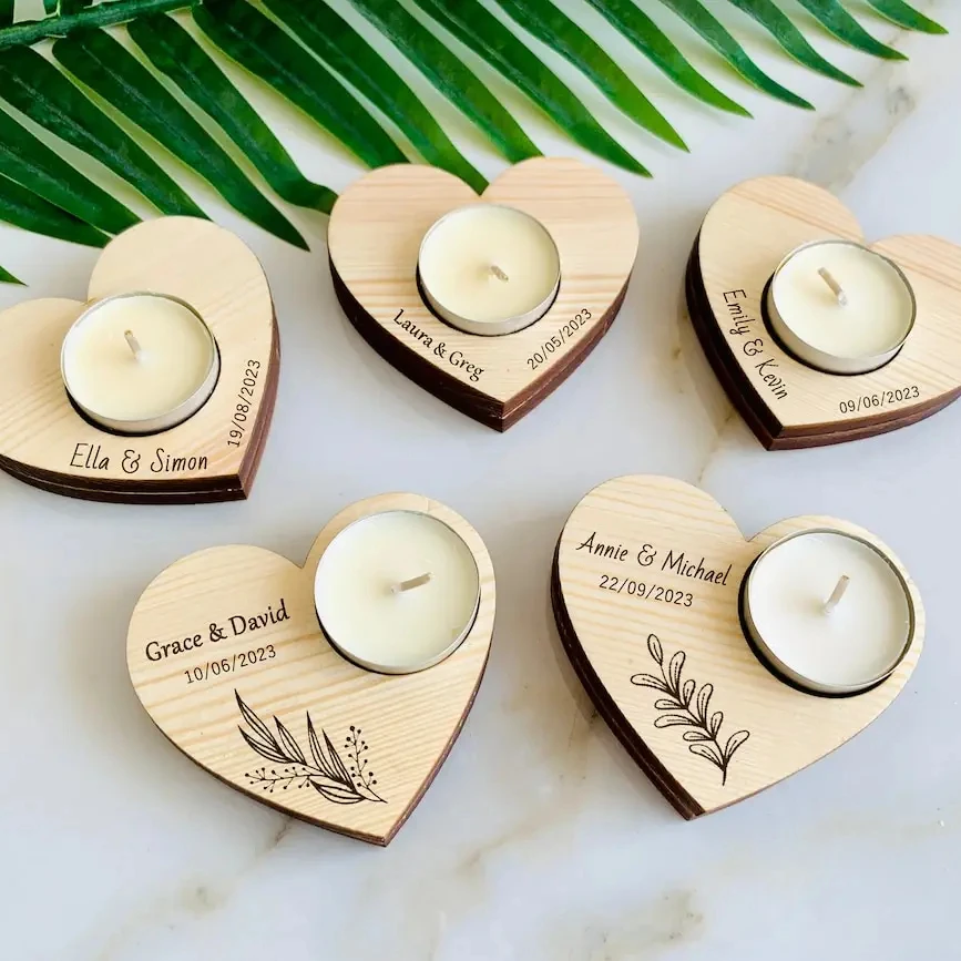 Hot  sale  Heart Candle Personalized Wedding Favors